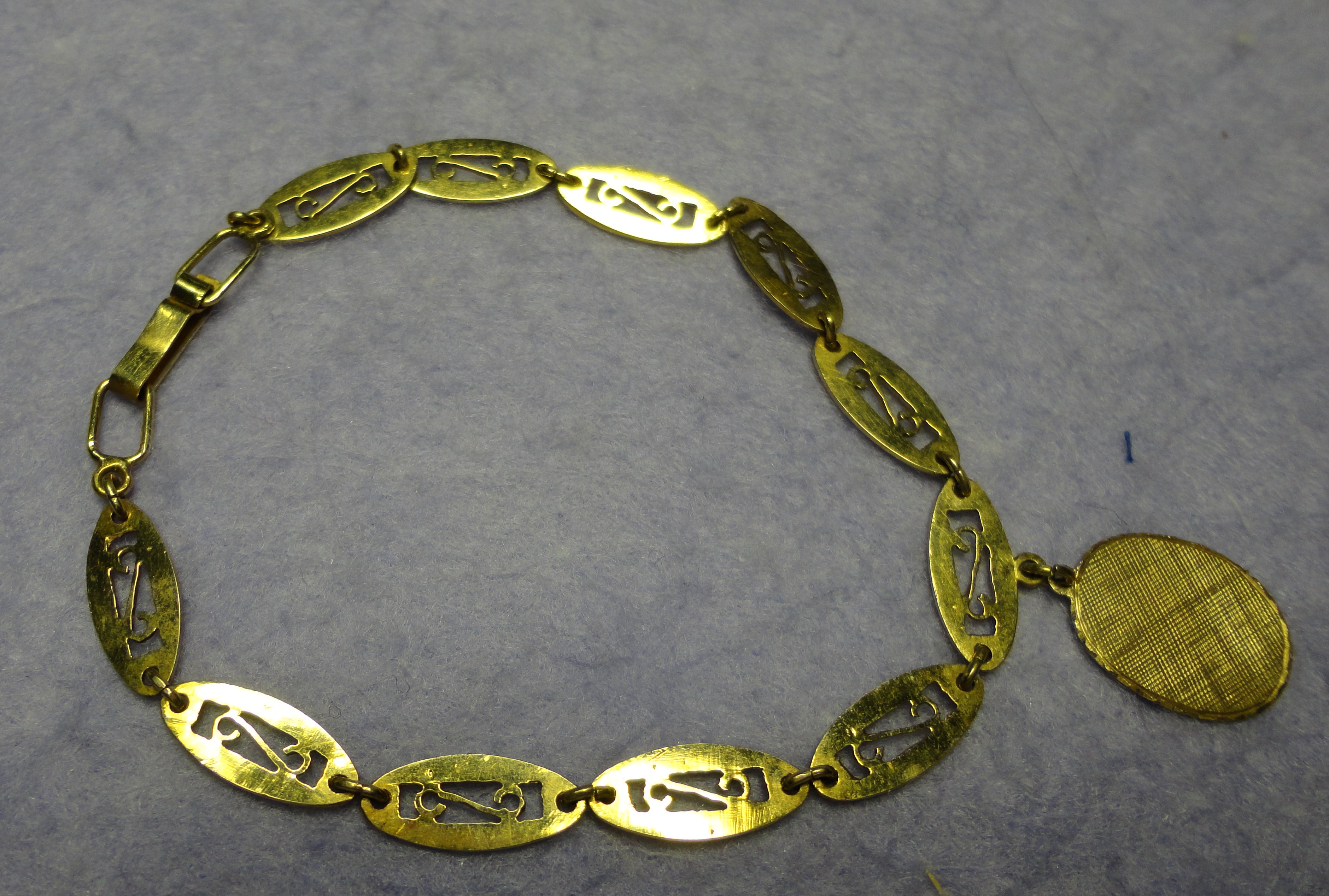 BRACELET 21KT SOLID YELLOW GOLD 5.69 MM X 7.125 INCH